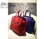 พร้อมส่ง มาใหม่!! กระเป๋าLuluhouse รุ่นL128-02RPur กระเป๋าสวยเกาหลี ทำด้วยหนัง PU อย่างดี เนี๊ยบดีสว